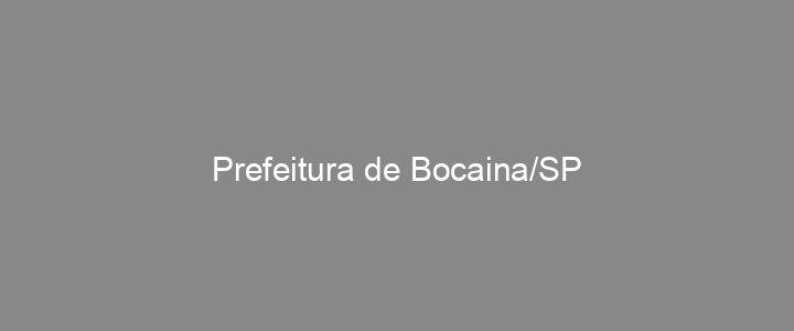 Provas Anteriores Prefeitura de Bocaina/SP